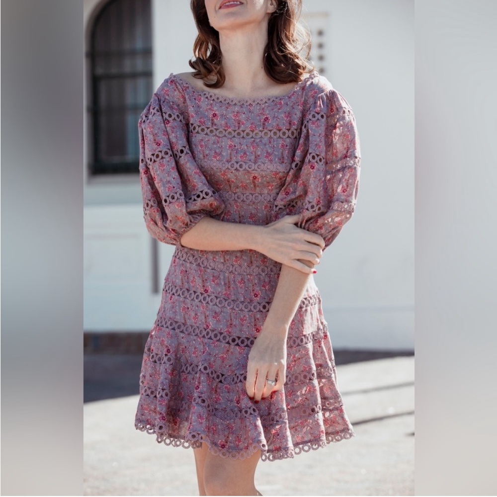 NWT ZIMMERMANN CIRCLE TRIM PRINT DRESS - Picture 2 of 13